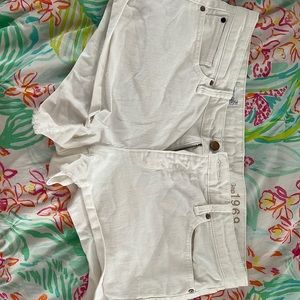Gap white jean shorts